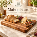 Toramiqy™ Maison Board – Premium Acacia Wood Cutting Board, Reversible Chopping Board, Charcuterie & Serving Board