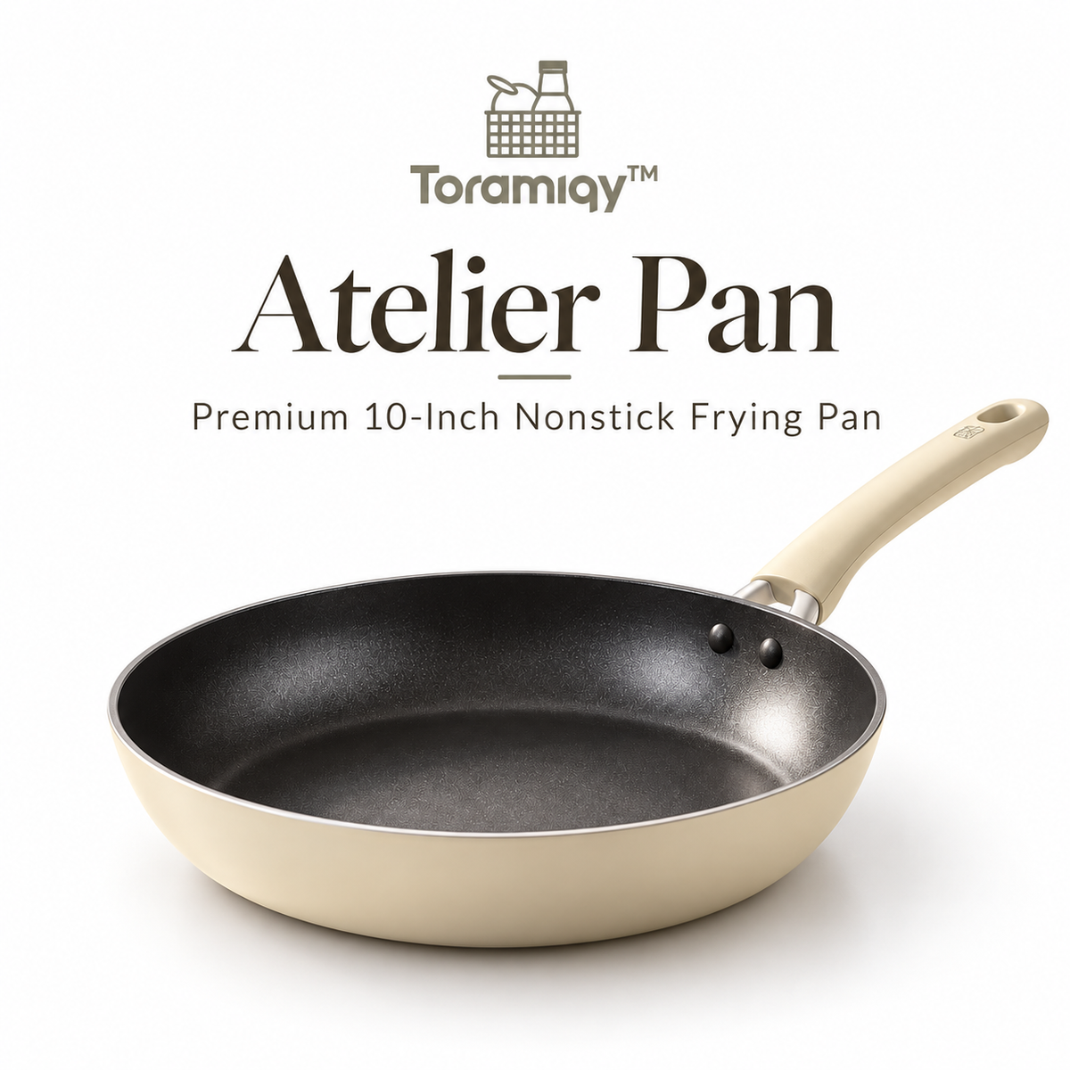 Toramiqy™ Atelier Pan – Premium 10-Inch Nonstick Frying Pan, Everyday Skillet for Eggs, Steak, Vegetables & Home Cooking