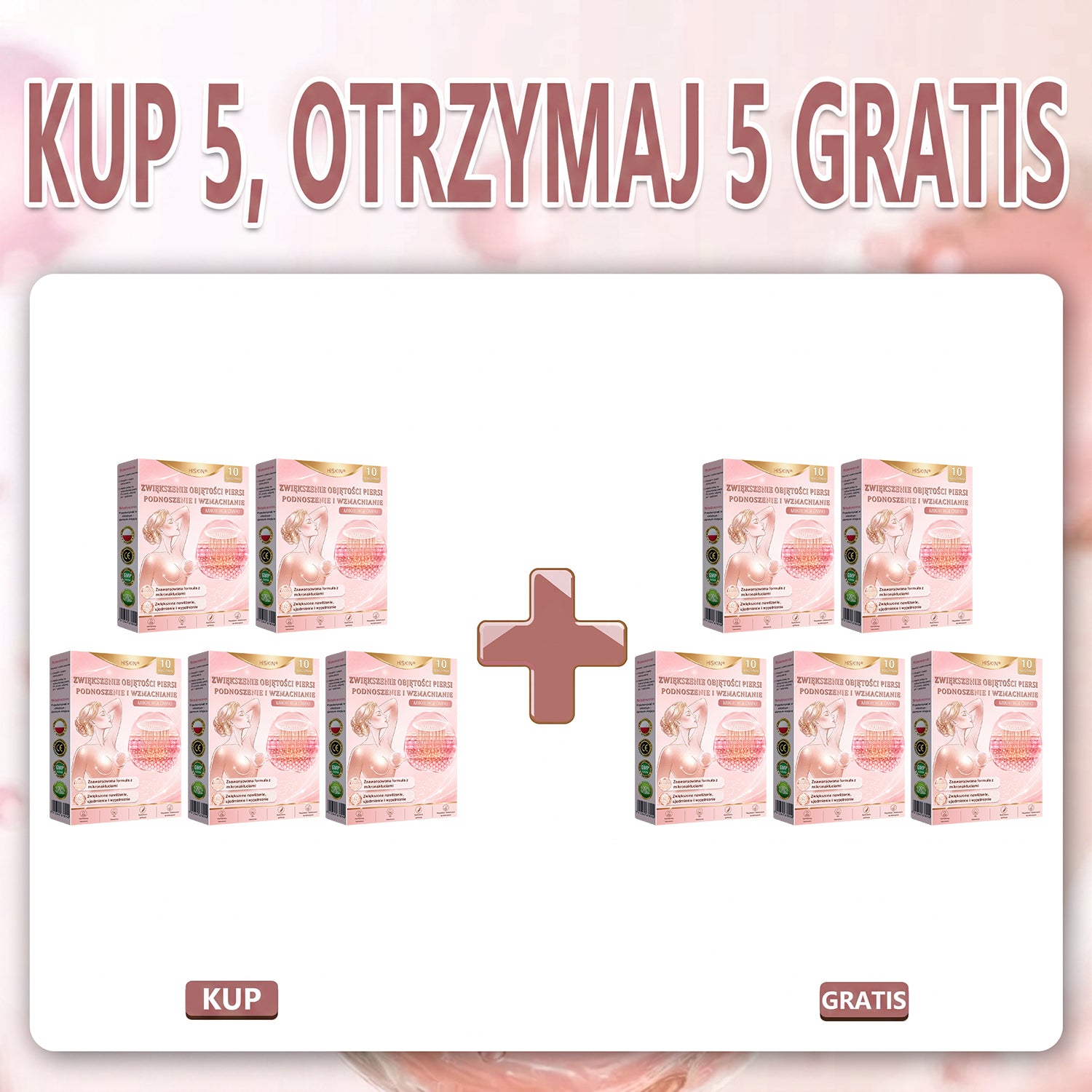🌟 HISKIN® Mikroigłowe plastry na piersi wspierające efekt pełniejszego wyglądu, liftingu i ujędrnienia